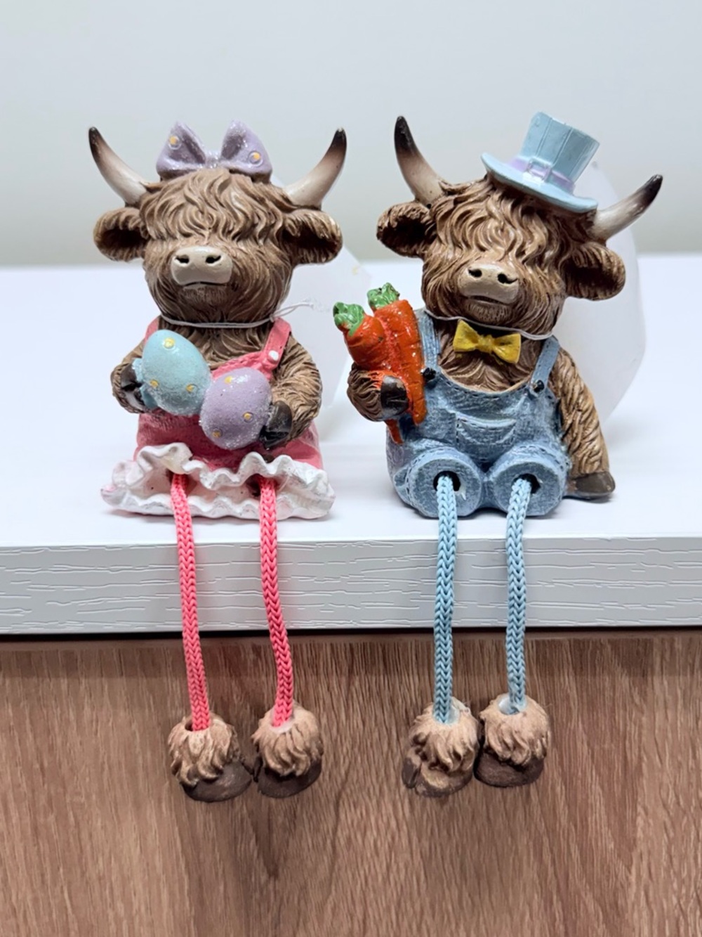 Set of 2 Highland Cow Figurines Shelf Sitters Hobby Lobby Spring 2026
